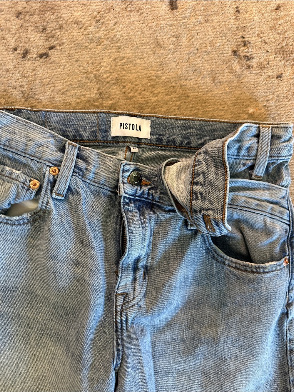 pistola womans Straight-Leg Jeans in Light Blue Denim - Picture 2 of 3